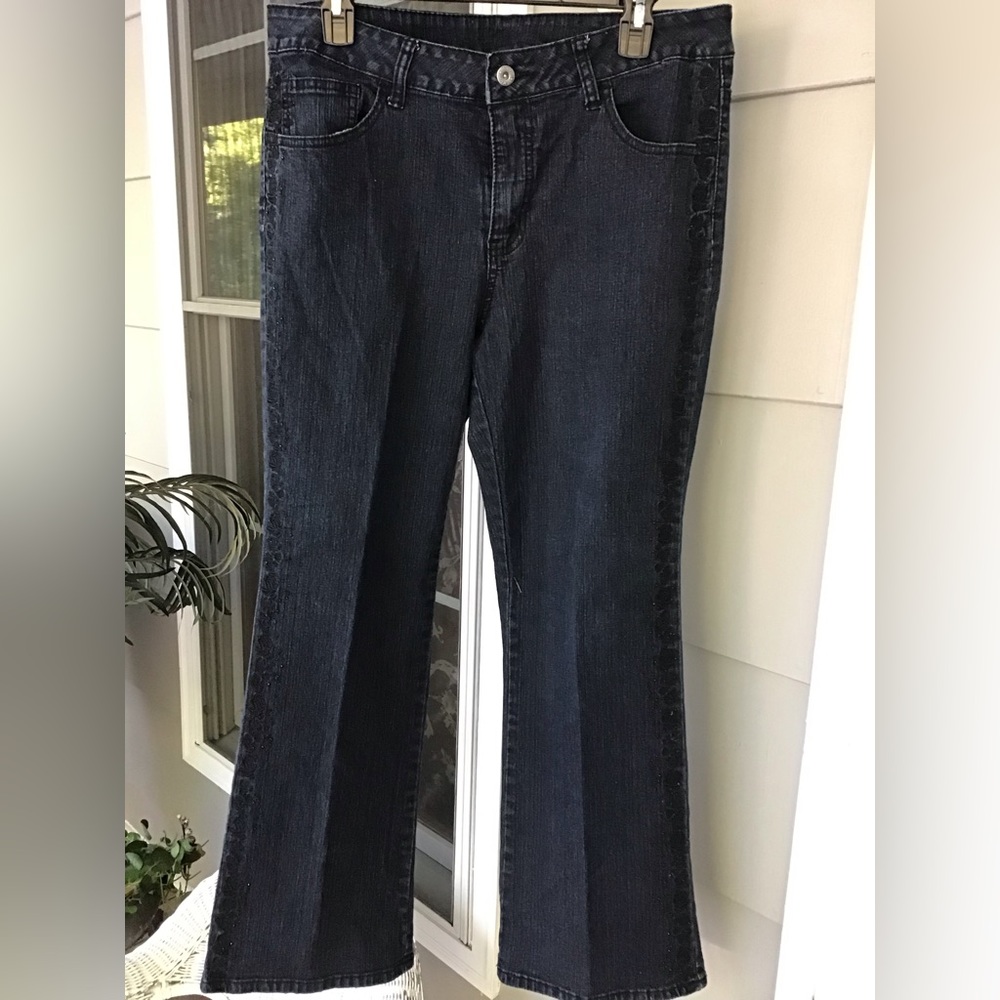 Y2K granny core V.S.H. Jeans Women Black Pants Jeans 14p Petite EUC.